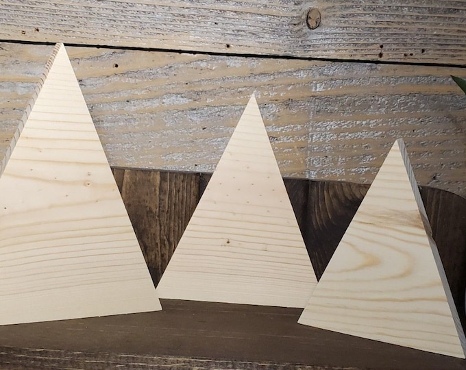 Unfinished Wood Christmas Tree Set / Set of 3 / Unfinished Etsy