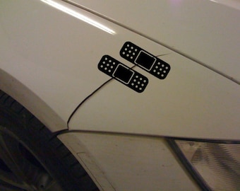 Bandaid decals Set of two / car decals / truck decals / scratched car decal / scratched car sticker / scratched / cracked / truck / car