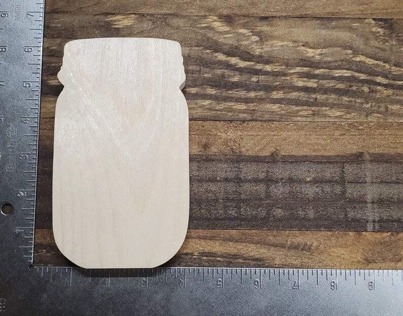 6 Unfinished Wood Mason Jar Cutout / DIY Decor / Fall Etsy