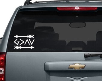 God is Greater Than the Highs and Lows Decal / God is Greater Sticker / Christian Decal Christian Sticker / car decal