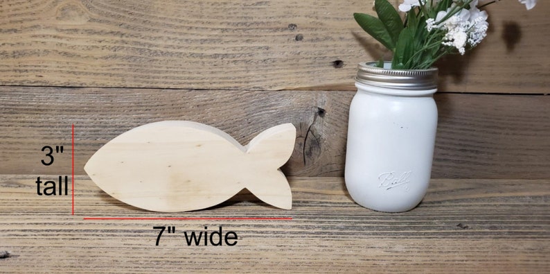 Unfinished Wood Fish 7 Wide X 3 Tall X 1.25 Thick / Unpainted Wooden ...