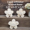 5 Unfinished Wood Flower Cutouts / DIY Spring Decor / DIY Tiered Tray ...
