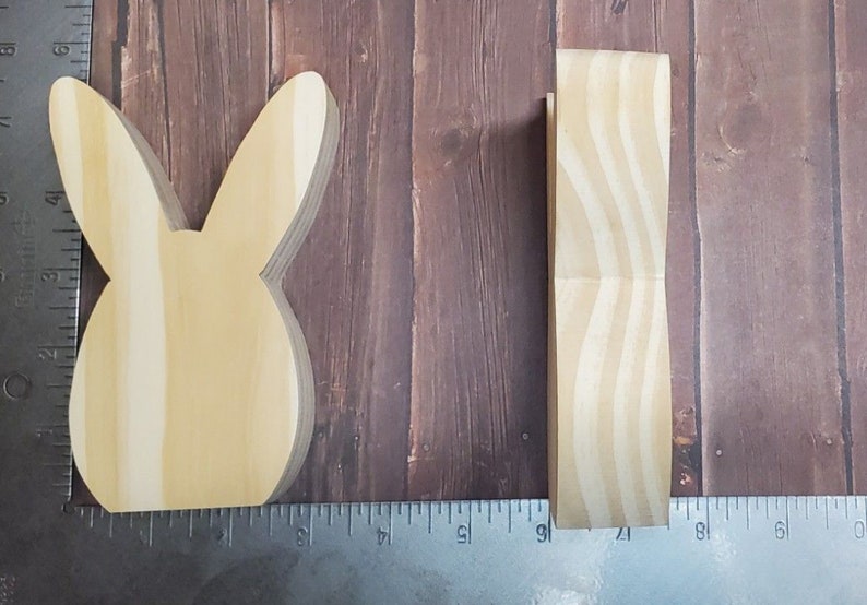 Set of 3 unfinished wood easter bunnies made of reclaimed lumber Unfinished wooden peeps DIY Easter Crafts