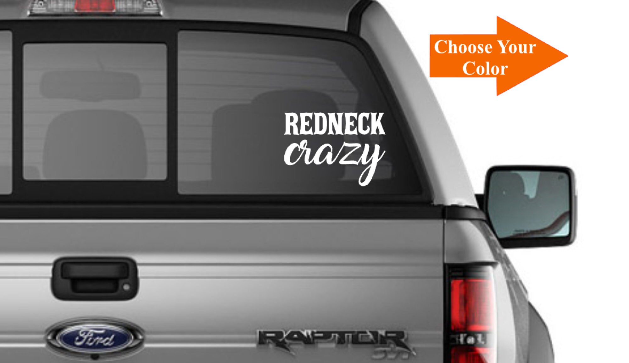 Redneck Crazy Decal / Vinyl Decal / Redneck Sticker / Truck Etsy