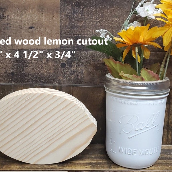 6" unfinished wood lemon cutout / DIY decor / fall decoration / spring / DIY tiered tray decor / kids crafts
