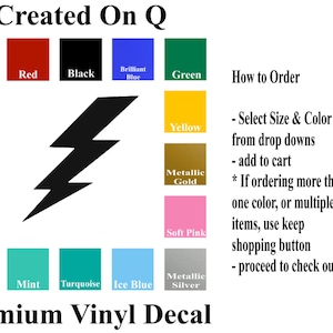 Lightning Bolt Vinyl Decal / Lightning Decal / Sticker