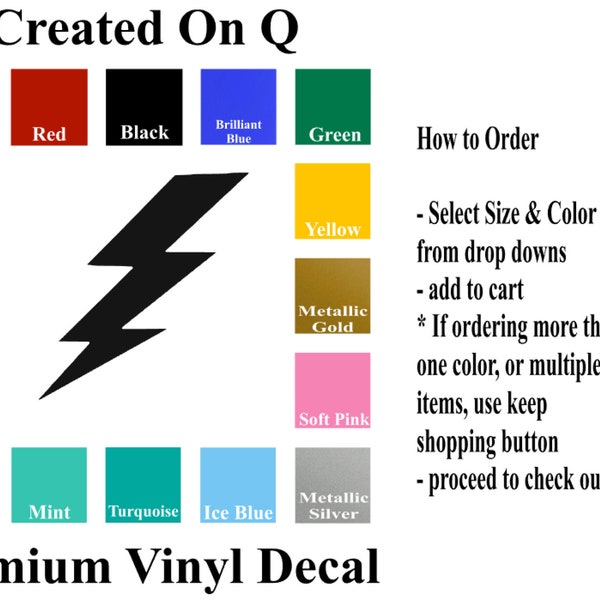 Lightning Bolt Vinyl Decal / Lightning Decal / Sticker