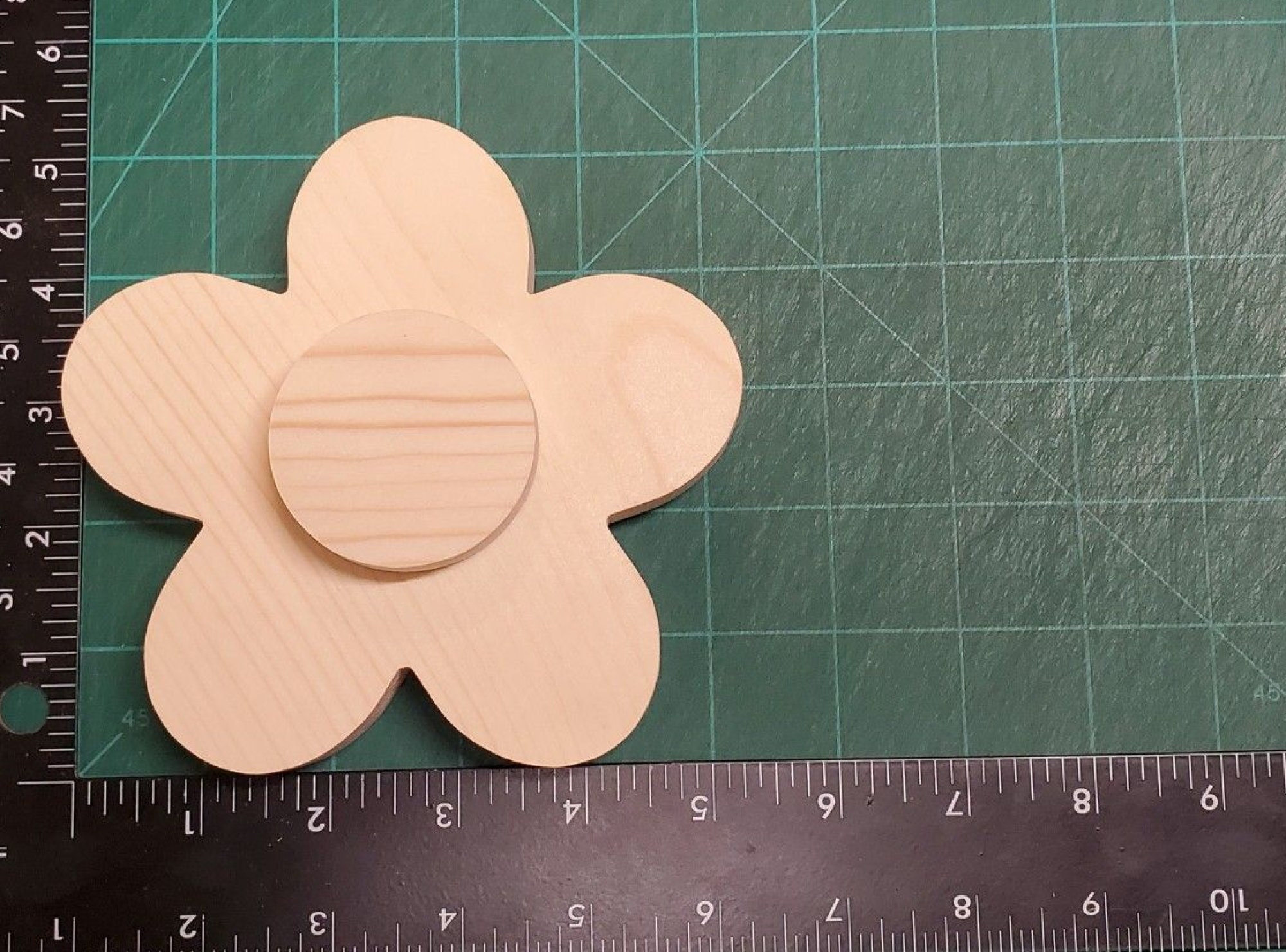 5 3D Unfinished Wood Flower Cutouts / DIY Spring Decor / Etsy