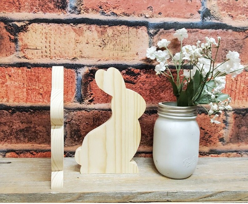 Unfinished Wood Rabbit / Unfinished Easter Bunny / 7.75 Etsy