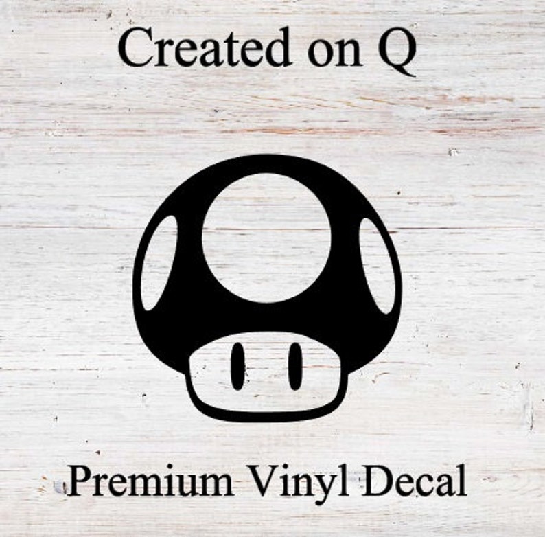 Mario Mushroom Decal / Video Game Decal / Mushroom Decal / Etsy