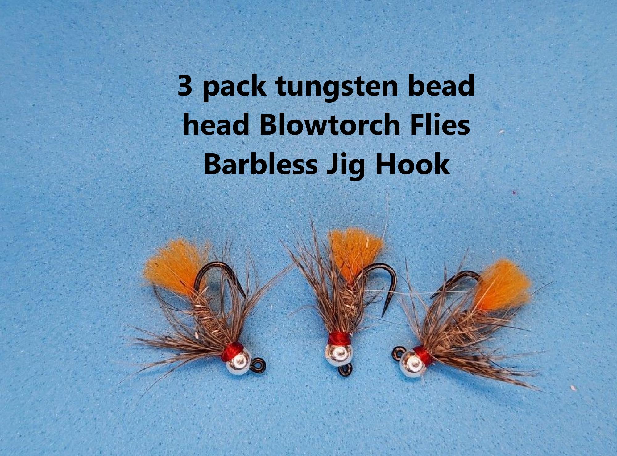 barbless fishing lures Jig Frenchie Fly Pattern Yellow / Size 14 3.3mm The long shaft single hook lures feature three of our very best and most effective color combinations Panther Martin Barbless Single Hook