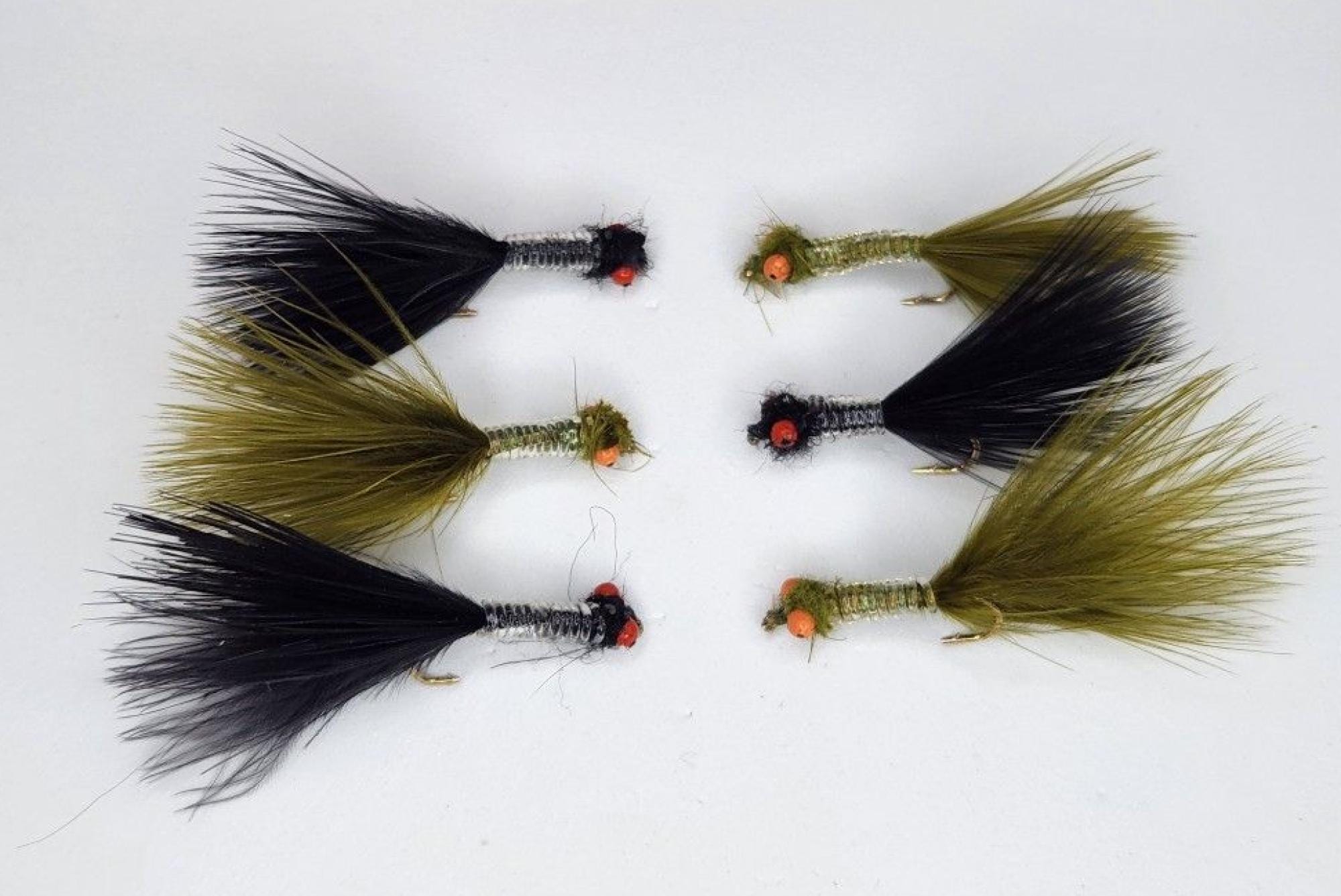 6 Pack Dragonfly Nymph Flies - Size 12 - Panfish Fly - Trout Fly