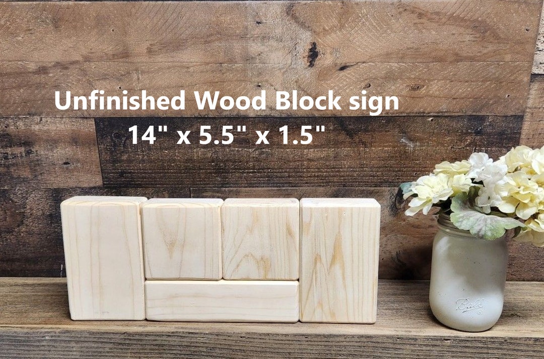 Unfinished Wood Block Sign Set / Unfinshed Wood Blocks / Home Sign / Love Sign Etsy