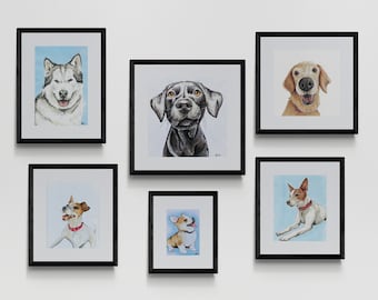 Custom Pet Portrait Illustration - Personalized Pet Art