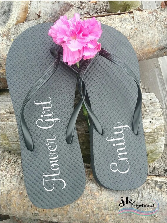 diy bridesmaid flip flops