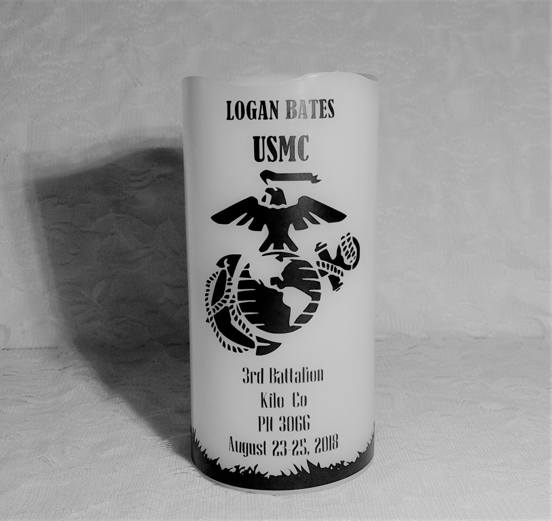 strong and courageous usmc crucible flameless candle