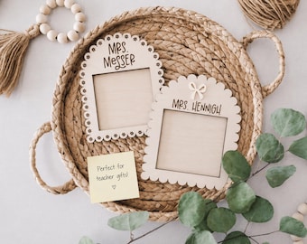 Personalized Teacher Post-It Note Holder | Custom Teacher Gift | End of Year Teacher Gift | Teacher Desk Accessories | Teacher Appreciation