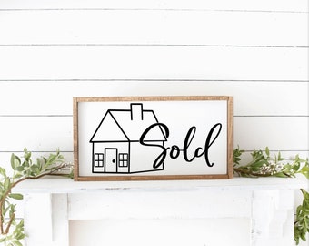 Sold Sign | Realtor Sold Sign | Sold By Real Estate Sign | Real Estate Agent Sign | Home Buyer Photo Prop | Sold Home Sign
