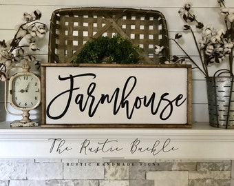 Farmhouse Sign, Farmhouse Decor, Rustic Farmhouse Sign, Framed Farmhouse Sign, Kitchen Farmhouse Sign, Rustic Home Decor