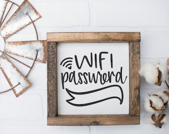 Wifi Password, Guest Bedroom Wifi Sign, Wifi Sign, Wifi Password Sign, Business Wifi Sign, Wedding Wifi Sign, Painted Wifi Sign