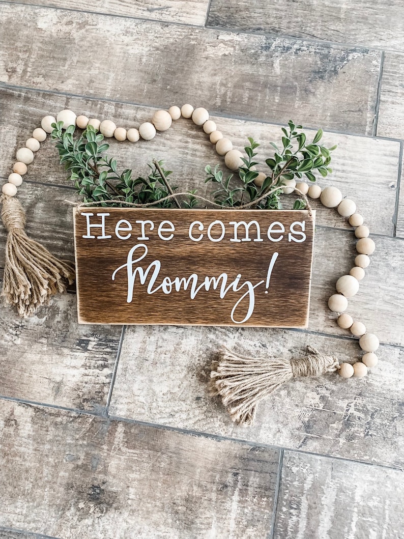 Daddy Are You Ready, Here Comes Mommy, Set Of 2 Wood