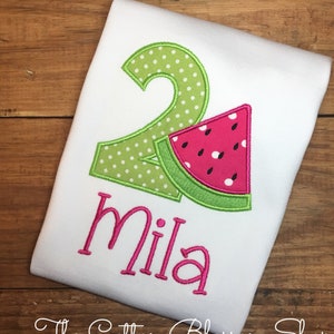 Applique Watermelon Birthday Shirt: Personalized Party Outfit