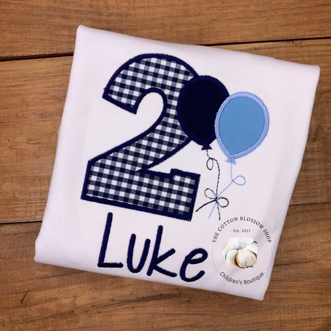 Boys 2nd Birthday Shirt, Boys Balloons Birthday Shirt, 2nd Birthday