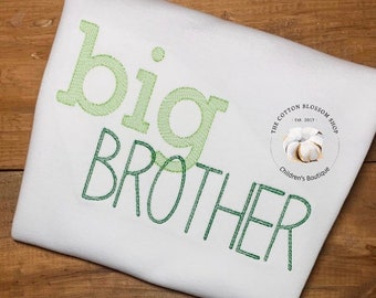 Big Brother Embroidered Shirt: Pregnancy Announcement
