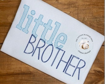Little Brother Embroidered Shirt: Pregnancy Announcement
