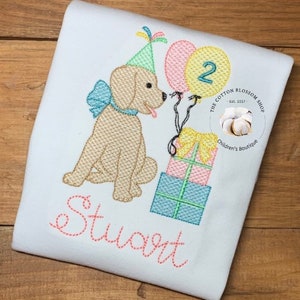 Girls&#39; 2nd Birthday Shirt: Puppy Dog Party Outfit