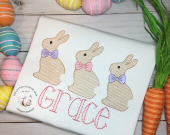 Personalized girls easter shirt, girls easter bunny shirt