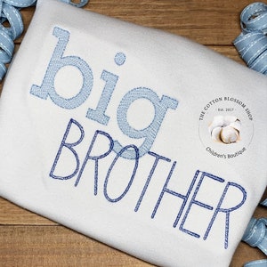 Big Brother shirt, big brother pregnancy announcement shirt, big brother embroidered shirt