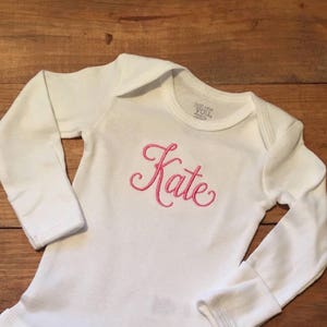 Monogrammed Baby Girl Bodysuit: Newborn Coming Home Outfit