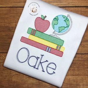 Embroidered Boys Back to School Sketch Shirt