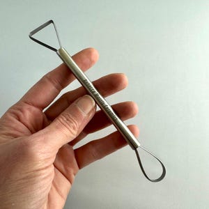 Pottery trimming tool - double triangle and round ended tools for pottery