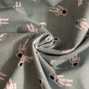 Out of this World NASA by Riley Blake Designs grey FLANNEL Yardage