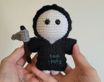 Grim Reaper Doll - Chibi Reaper Mini Poppet - Spooky Collectibles - Gift for Geeks - Geeky Birthday Gift - Comic Con - Ready To Ship