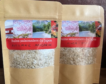 Seasonal bath salts from Japan