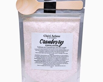 Cranberry fiber cleansing grains facial scrub facial exfoliate