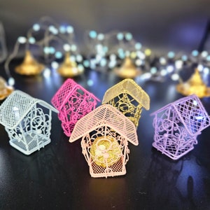 Charming Wire Birdcage Favor Box for Wedding Baby Shower and Party Decor