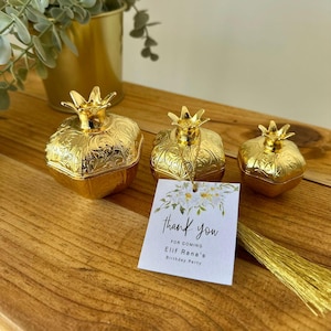 Pomegranate Wedding Favors for Guests, Personalized Elegant Favor Boxes, Wedding Gifts, Bridal Shower Favors, Party Favors, Party Supplies