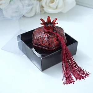 Rustic Pomegranate Wedding Favor Boxes - Unique Party Decorations & Gifts