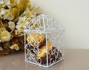 Wire Gift Box Cage, Baby Shower Favors, Wedding favors, Wire Boxes, Party Decoration, Party Favors, Wedding favor boxes for Guest