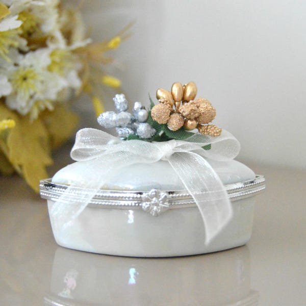 Wedding Favors For Guests, Decorated Porcelain Favor Box,Mini Jewelry Box, Bridal Shower Favor, Party Favor