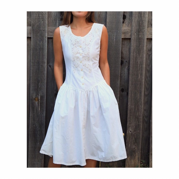 Off-White Victorian-Prairie Embroidered Fitted Bod