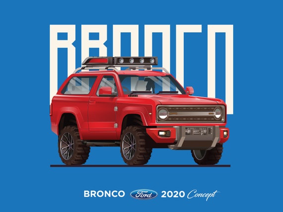Bronco 2020 Concept Car Poster
