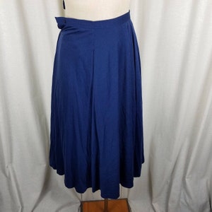 Vintage Designer Franck Olivier Paris Lined Maxi Twirl Skirt Womens size 40 XS France Blue Swing 1970s Dark Blue