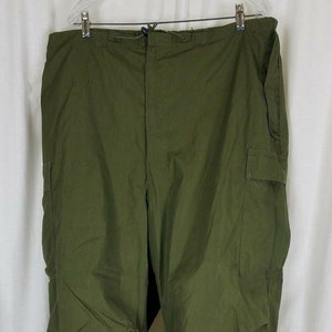 Gibraltar Army Field Cold Weather Trousers Pants Quilted Nylon Lined Mens M Long Extreme Gear Vintage 1980s Military Green