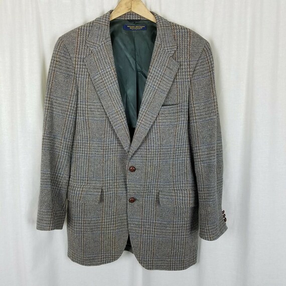 Vintage Brooks Brothers Brooksgate Blazer Plaid Wool Sport Coat  