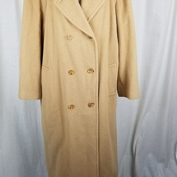 Vintage Marvin Richards laine poil de chameau long Maxi caban pour femme XL beige des années 80 rétro surdimensionné Baggy Boyfriend